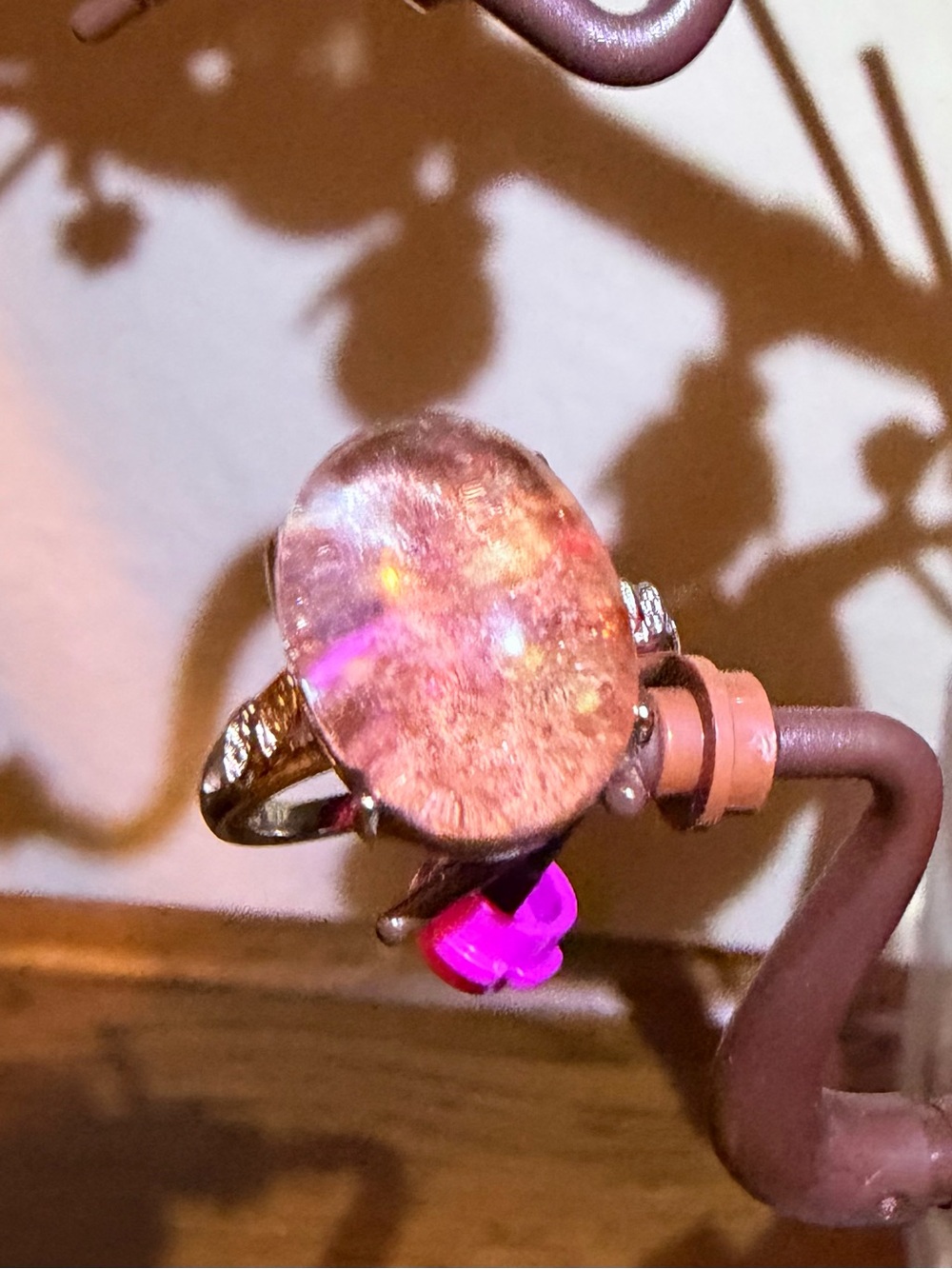 Lodalite (Garden Quartz) Ring - White Bronze - Picture 4 of 7